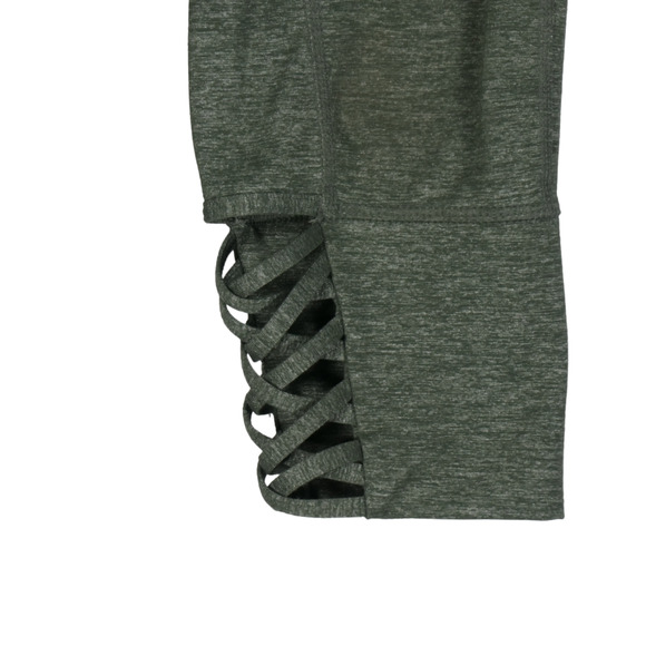 Athleta Chaturanga Capri Leggings Women Small Green Criss Cross Low Rise Yoga - Picture 2 of 12